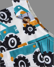 Load image into Gallery viewer, Boys Construction Trucks Bibs/Romper