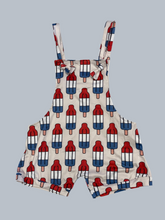 Load image into Gallery viewer, Fourth Of July Unisex Tie Knot Romper/Bibs