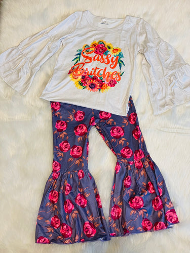 Sassy Britches Floral 2pc Bell Set