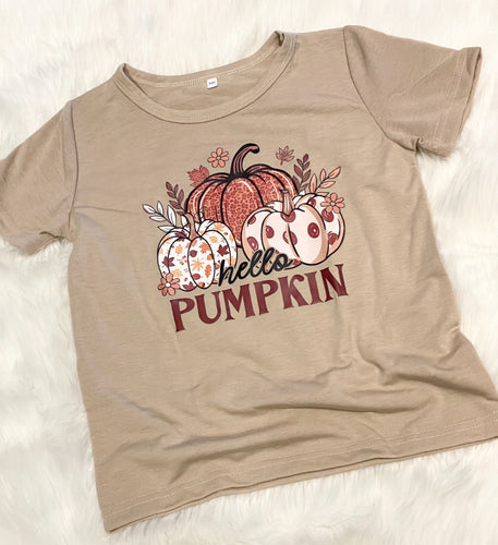 Hello Pumpkin Print Tshirt