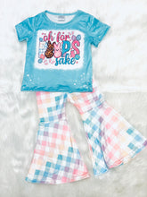 Load image into Gallery viewer, Oh For Peeps Sake 2pc Pastel Plaid Set With Flares