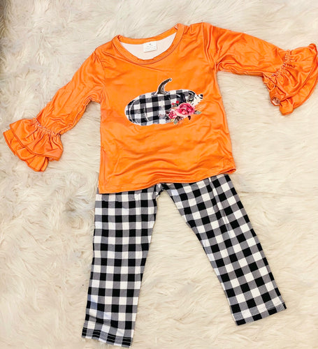 Plaid Pumpkin 2pc Set