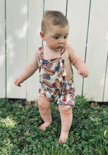 Load image into Gallery viewer, Fourth Of July Unisex Tie Knot Romper/Bibs