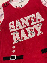 Load image into Gallery viewer, Santa Baby 3pc Corduroy Jumper Dress