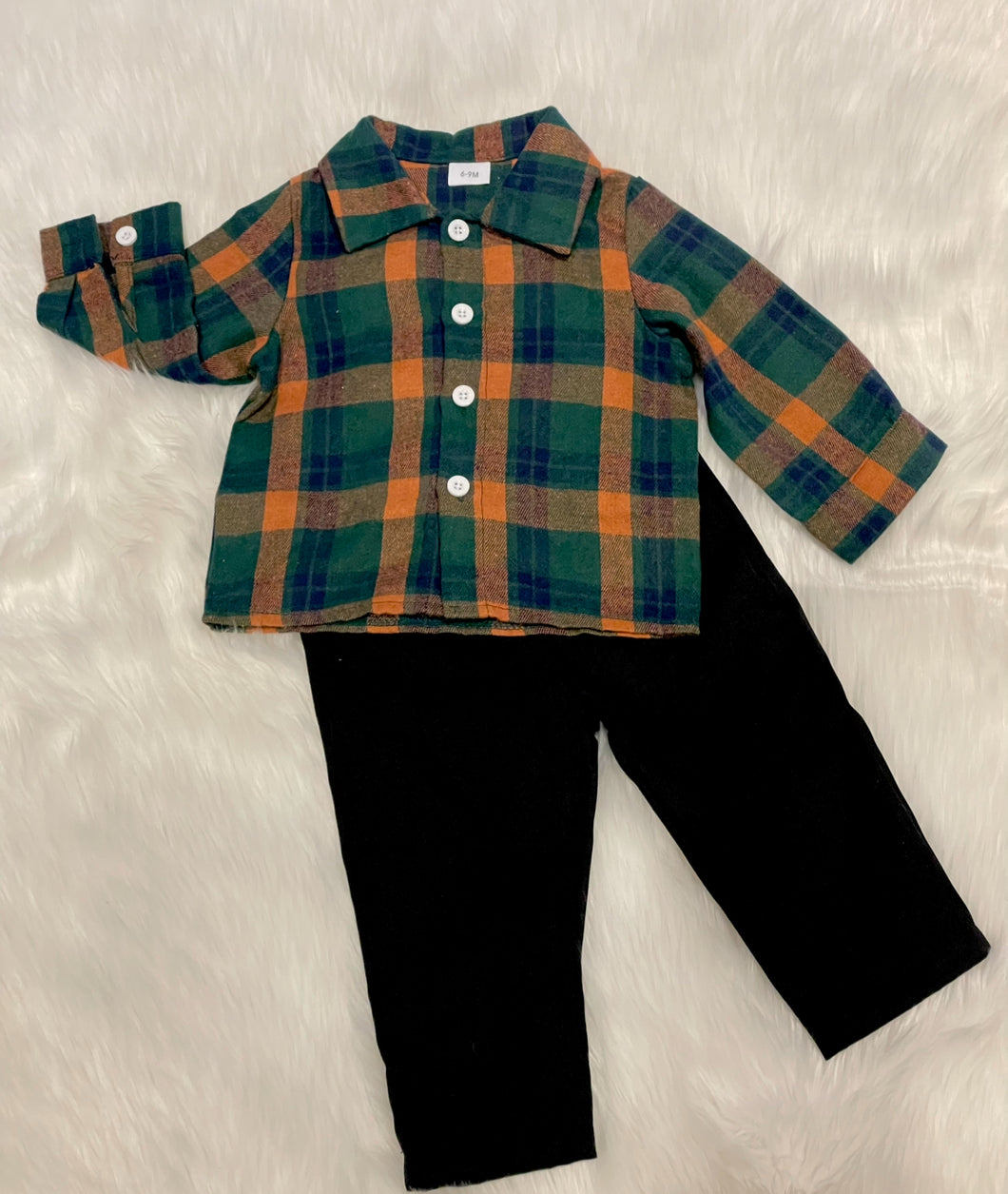Boys 2pc Plaid Flannel Pant Set