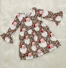 Load image into Gallery viewer, Ruffled Sleeve Santa Dress