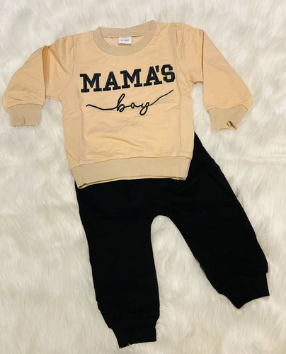 Mama’s Boy Embroidered 2pc set