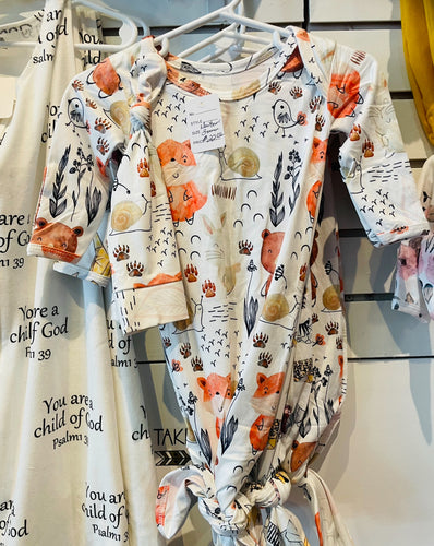 Baby 2pc Tie Knot gown set