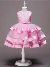 Load image into Gallery viewer, Tulle Ruffle w/Rose Bodice Dress