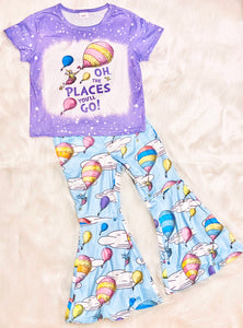 Oh The Places You’ll Go 2pc Flare Pant Set