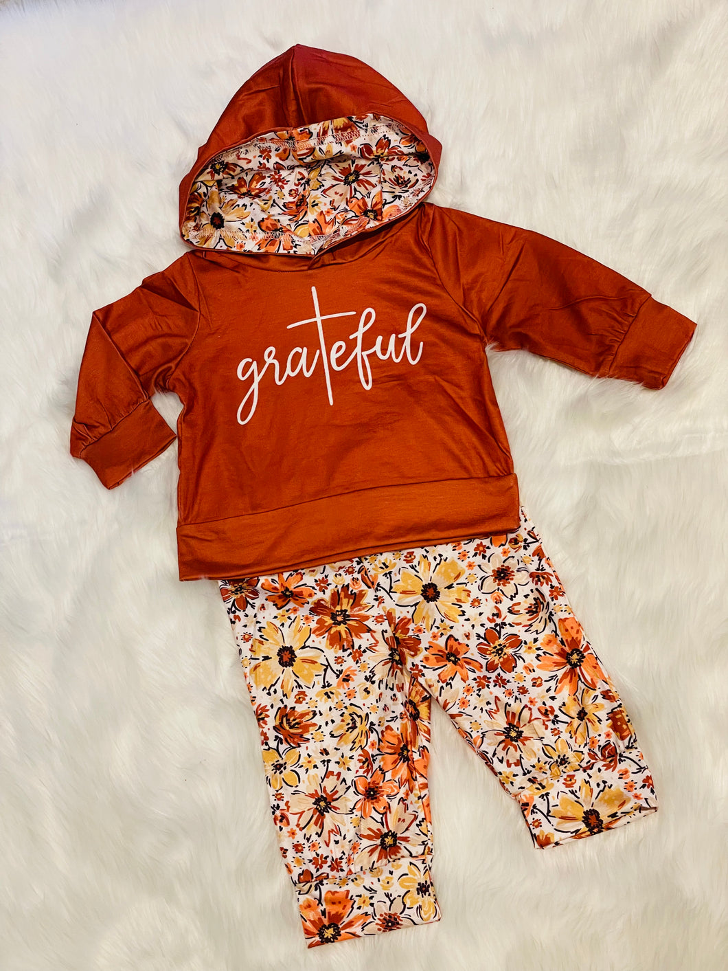 Floral Grateful 2pc Milk Silk Jogger Set