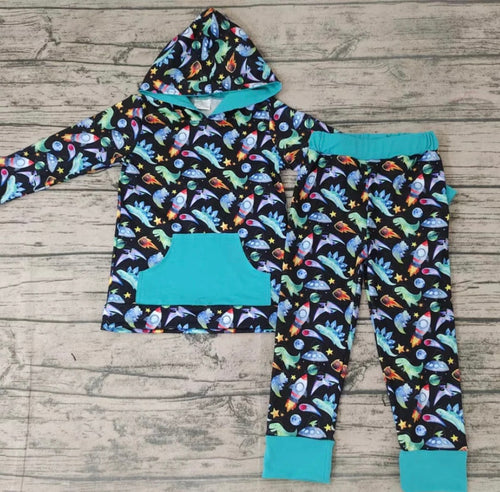 Dinosaurs & Outer Space 2pc Hoodie/Jogger Set