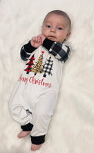 Load image into Gallery viewer, Plaid Christmas Tree Romper Unisex