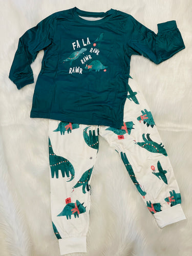 Boys Dino Christmas PJs