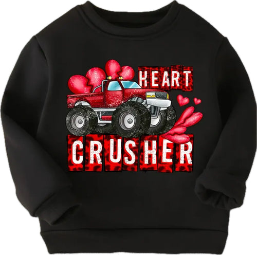 Heart Crusher Boys Valentine Sweatshirt