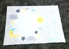 Load image into Gallery viewer, Soft Minky Baby Month Chart Blanket