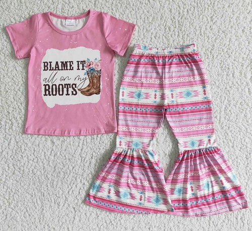 Blame It All On My Roots 2pc Bell Bottom Set