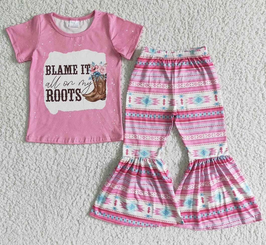 Blame It All On My Roots 2pc Bell Bottom Set