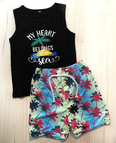 🎈CLEARANCE 🎈My Heart Belongs Boy Short Set