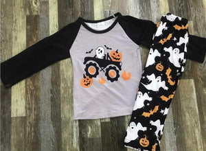 Boys Halloween Monster Truck 2 pc set