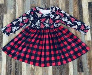 Buffalo Plaid/Tree Farm Christmas Dress