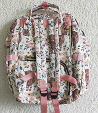 Load image into Gallery viewer, Highland Floral Cow/Western Heifer Diaper/Travel Backpack Style Bag