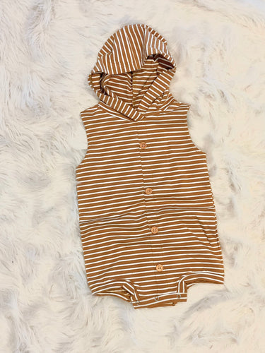 🎈CLEARANCE 🎈Adorable Honey Mustard Hooded Unisex Romper