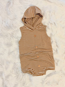 🎈CLEARANCE 🎈Adorable Honey Mustard Hooded Unisex Romper