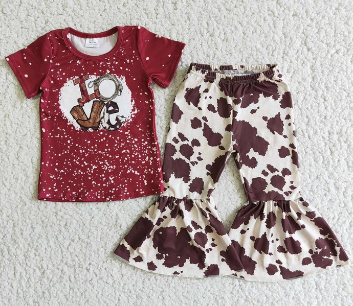 2pc Cowgirl Bell Bottom Outfit